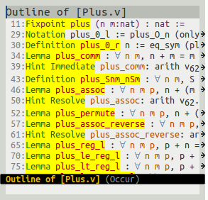 Outline of Coq source files