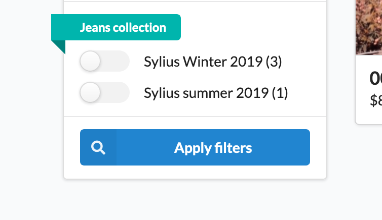Submit filters button