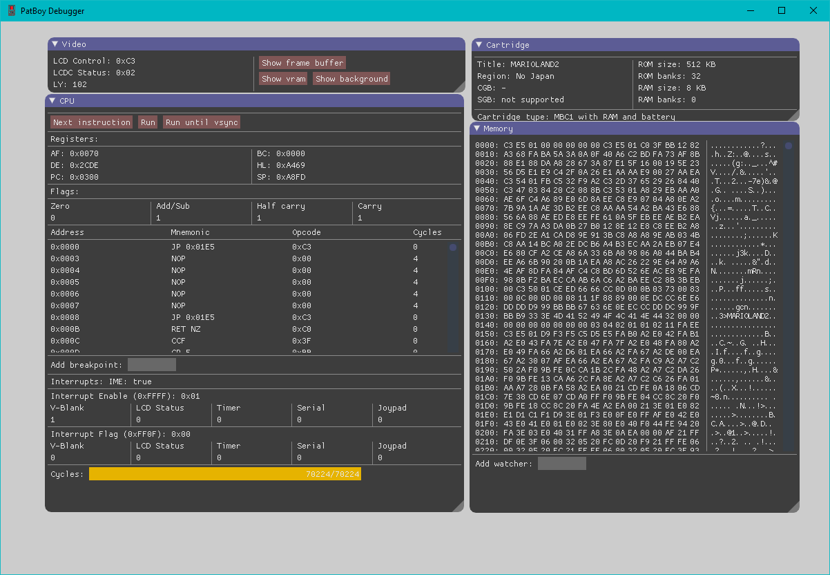 PatBoy Debugger