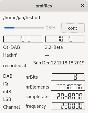 Qt-DAB with xml input