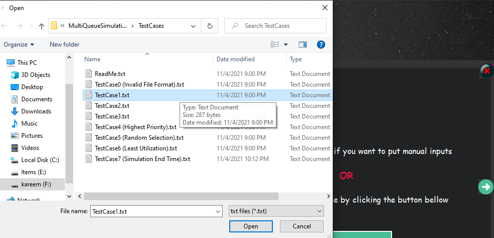 CustomLoadFileWindow Dialog