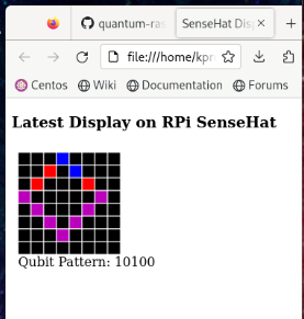 SVG rendering of 5 qubits on 12 qubit (hex) display