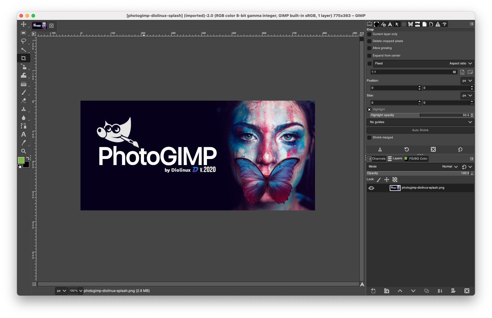 PhotoGimp Screenshot OSX