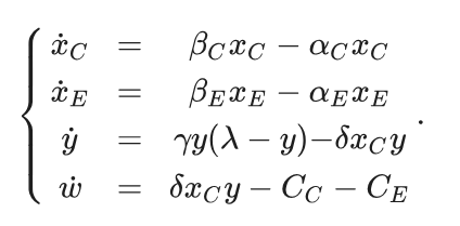 The Four Differential Equations we use as reference