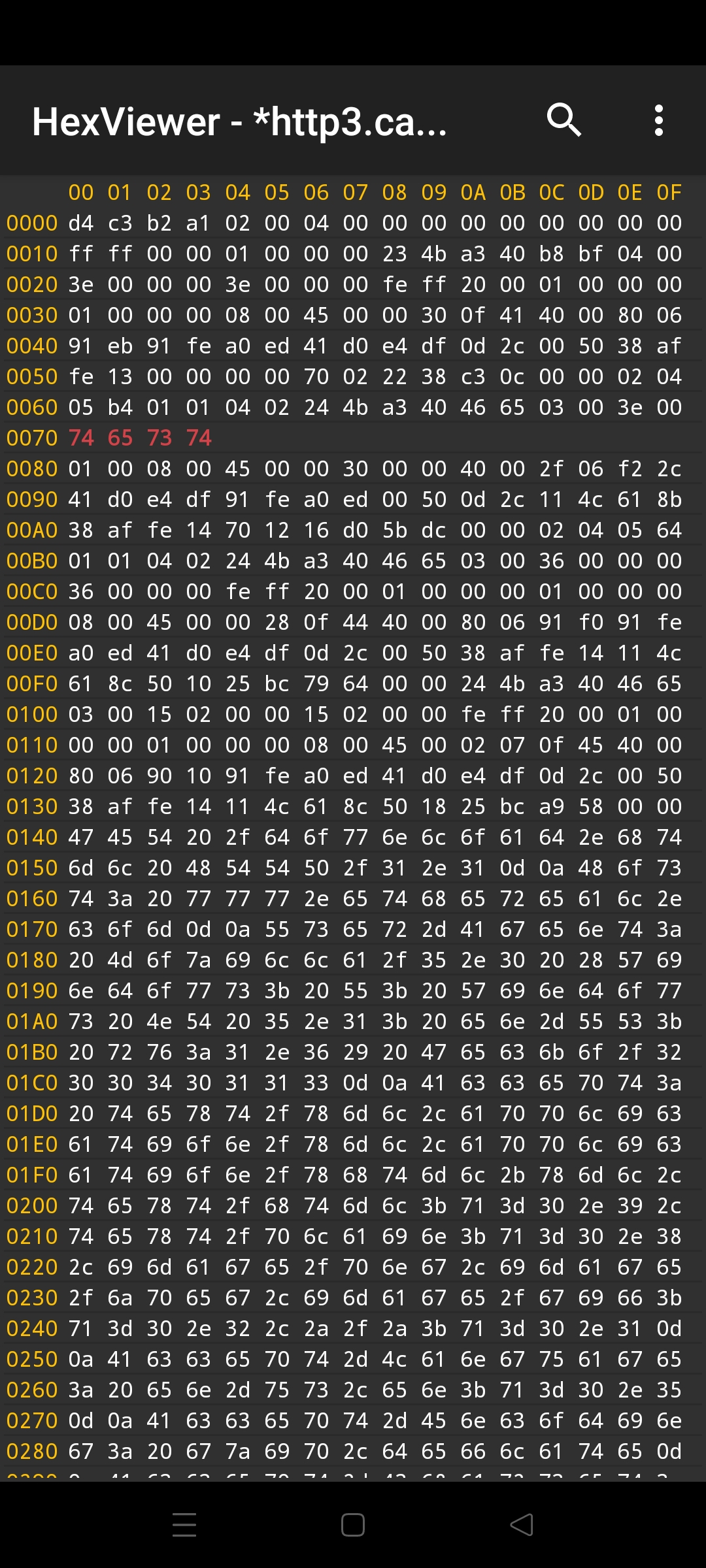 Hex display update & line numbers portrait