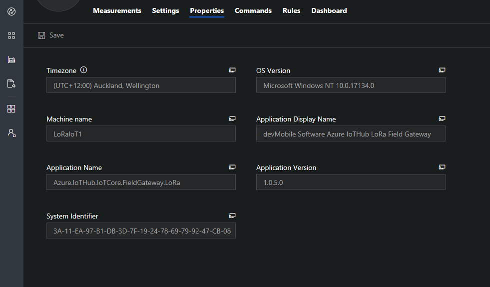 IoT Central Device Properties