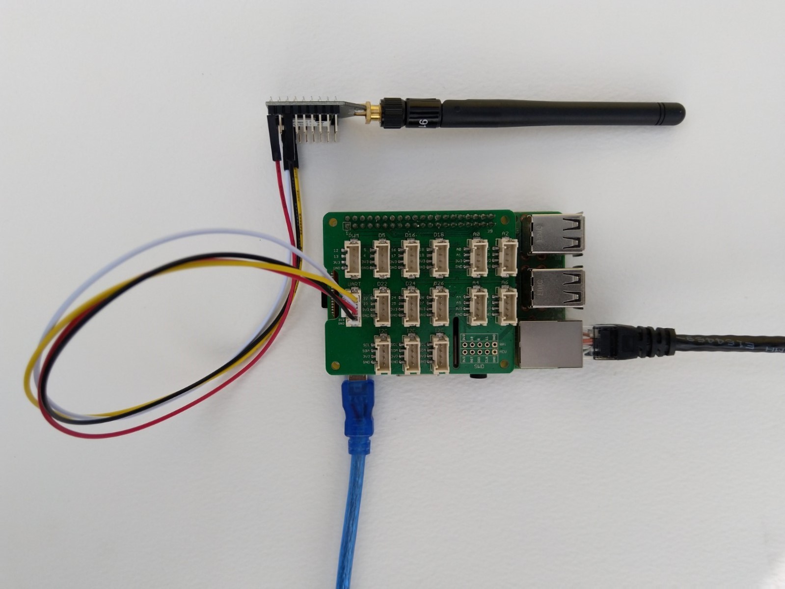 Grove Base Hat for RaspberryPI connected RAK3127