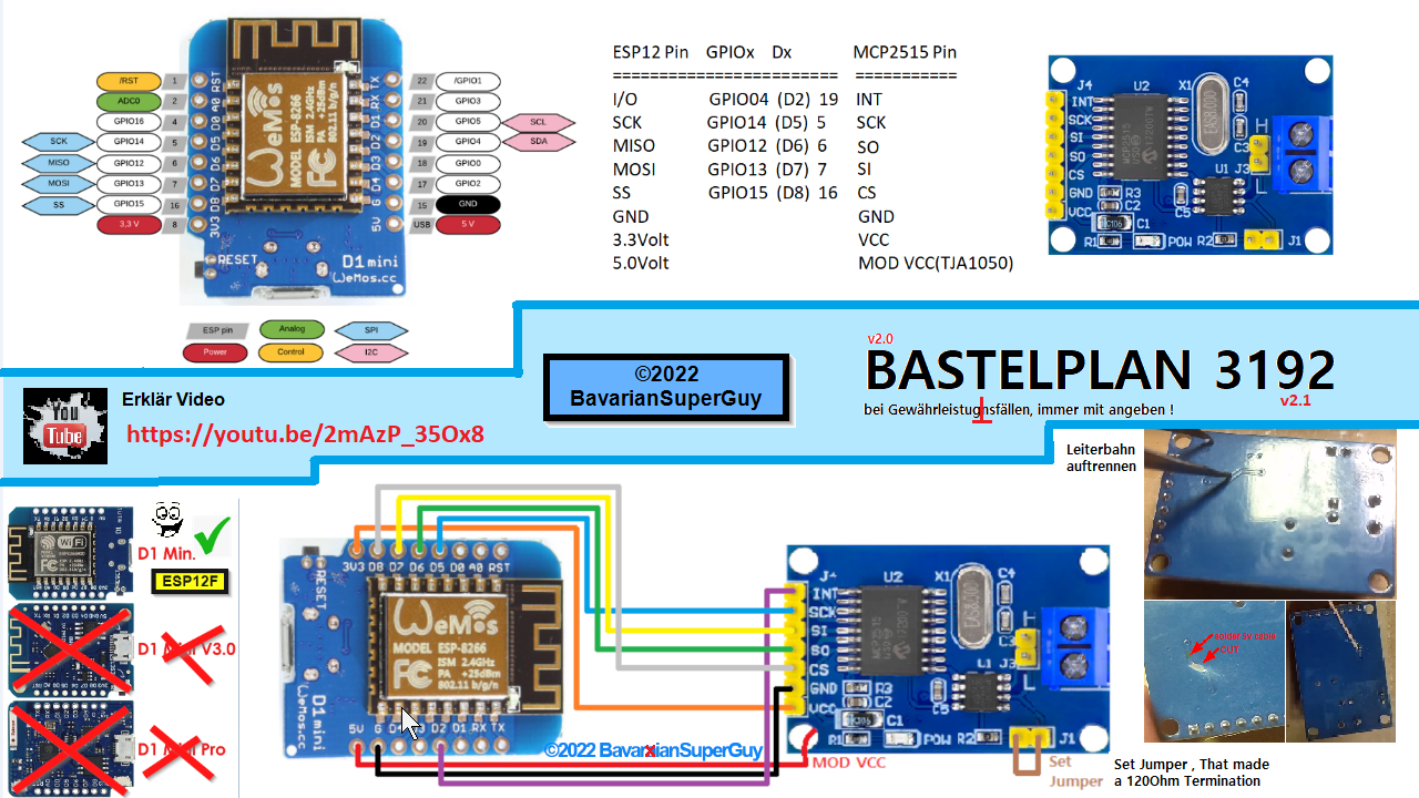 Esp8266-MCP2515 Bastelplan3192 by BavarianSuperGuy