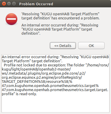 target platform error