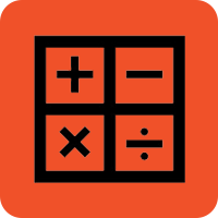 An icon comprised of a matrix of four cells, each containing a math symbol