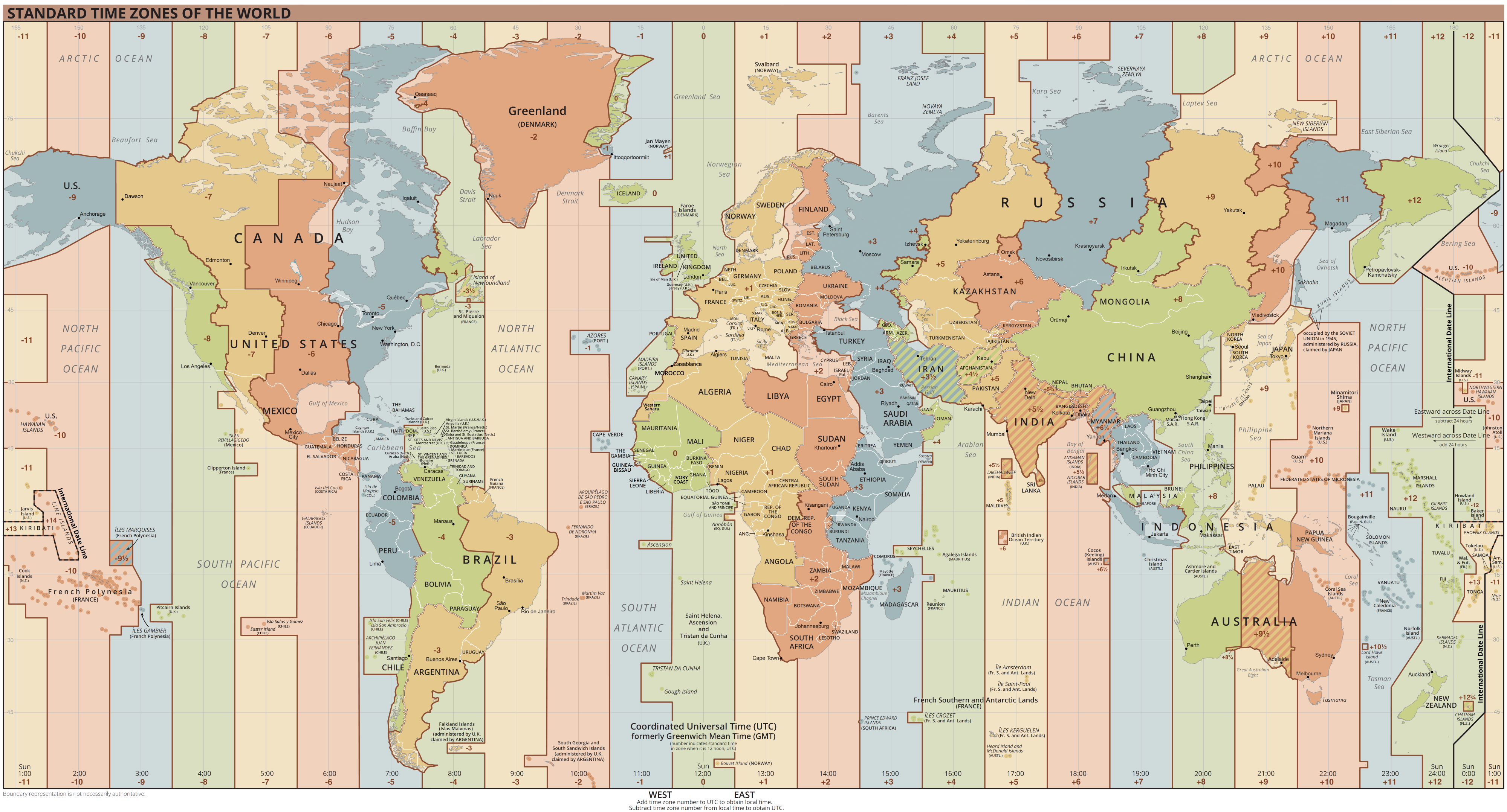 Time Zones Of the World