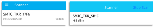 Tracker Detected by Application (Android on the left, iOS on the right)