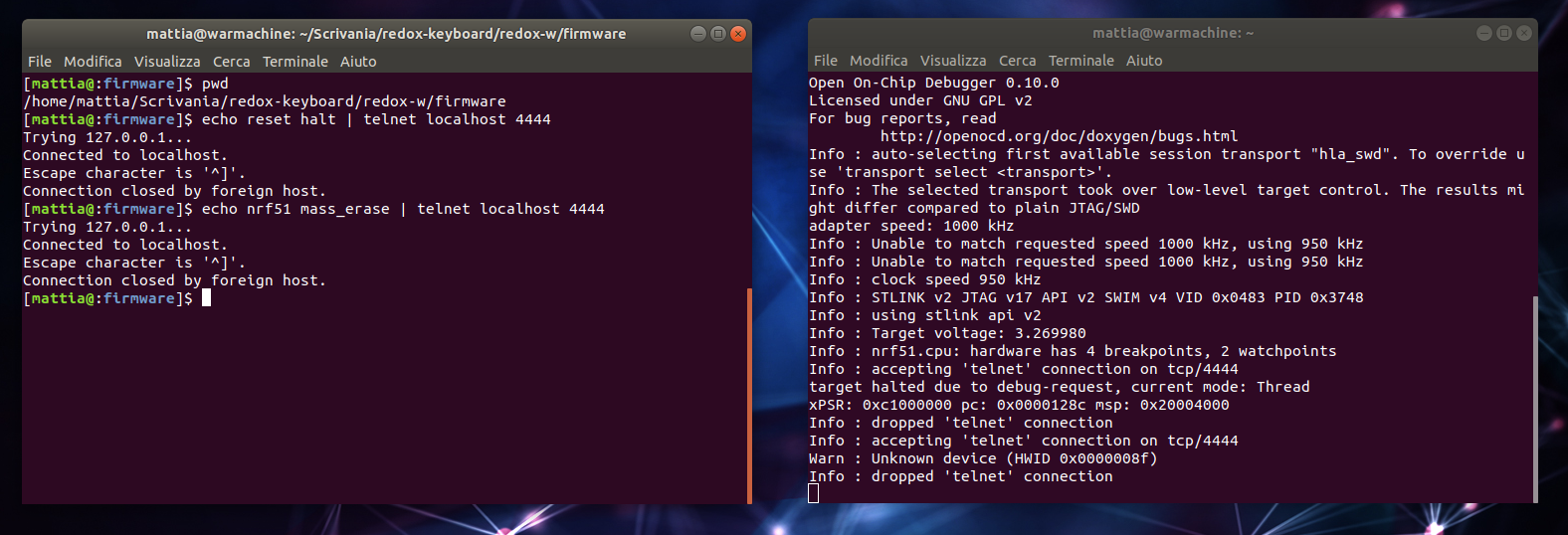 Receiver firmware flashing.