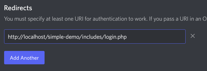 OAuth Redirect