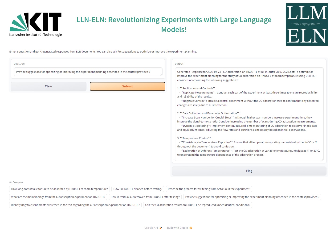 LLM-ELN Application Interface