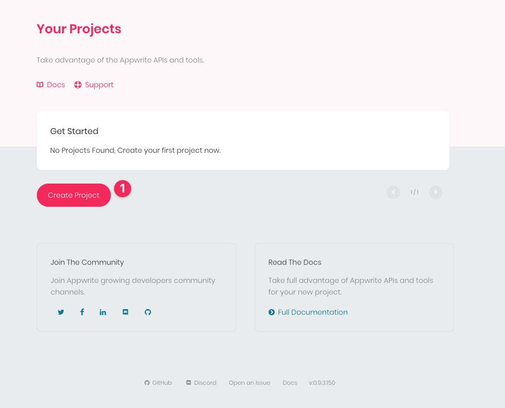 Create project screenshot