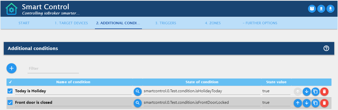 SmartControl Options