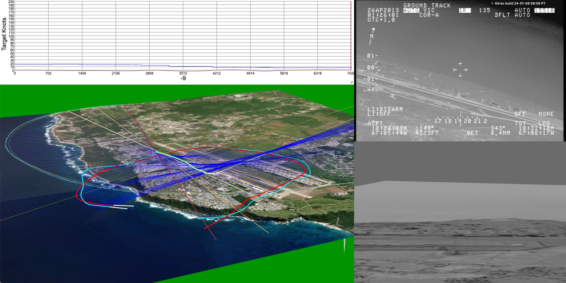 screenshot of Sitrec showing the Aguadilla sitch