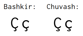 Differences between Bashkir and Chuvash variants