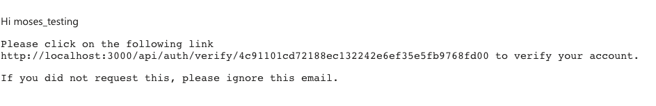 Verification Email