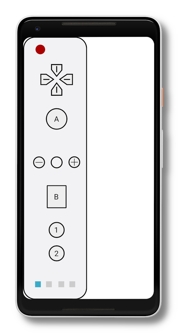 Cellphone showing a Wii remote