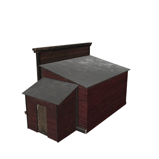 low_poly_wild_west_bath_house