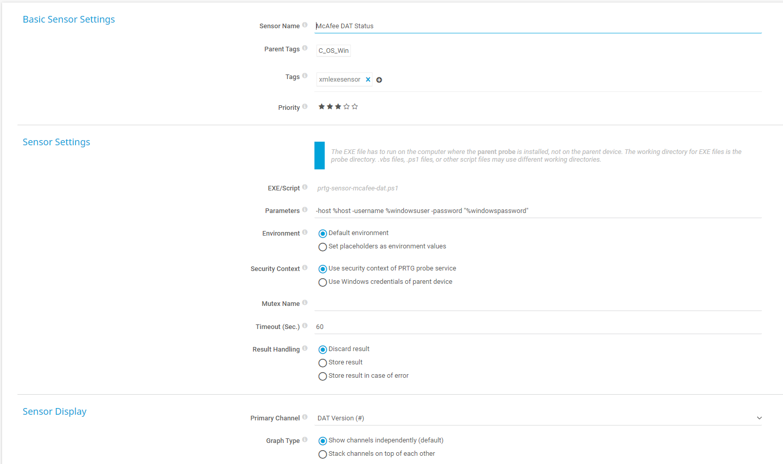 McAfee DAT PRG Sensor creation