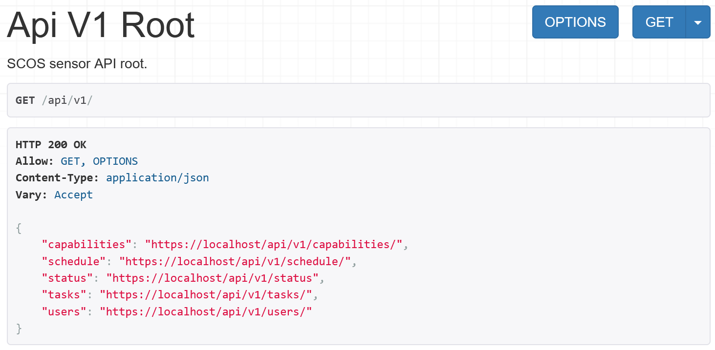 Browsable API Root