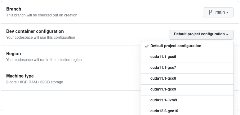 Shows configuring a Codespace with a custom environment