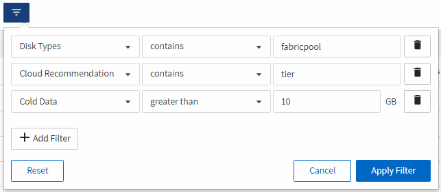 filter cold data