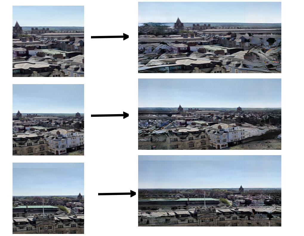 Machine learning outfilling of image of Oxford