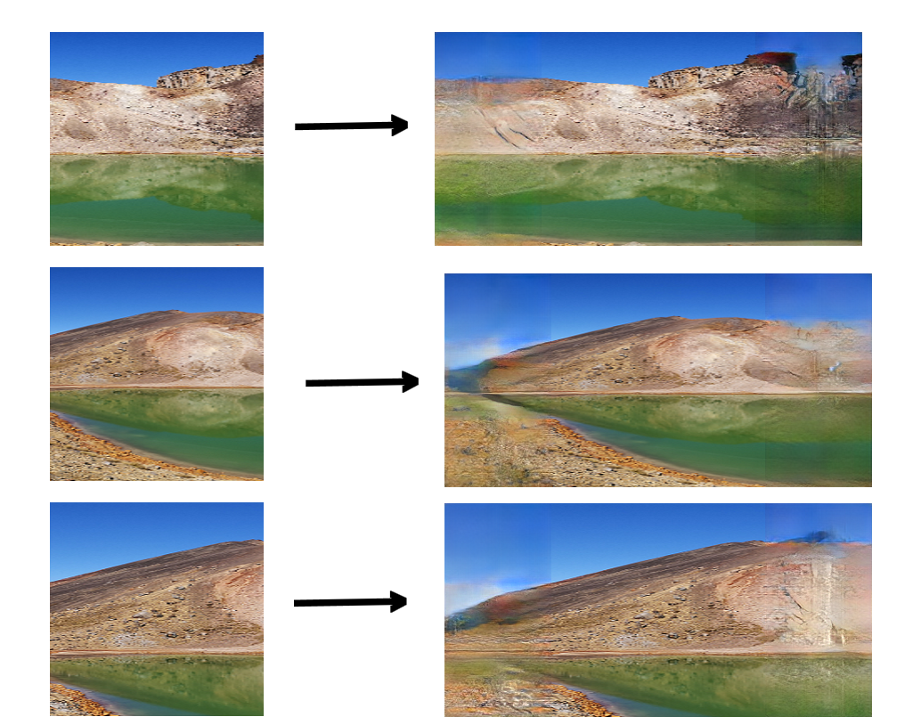 Machine learning outfilling of image of tongariro