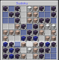 Partially solved Sudoku puzzle