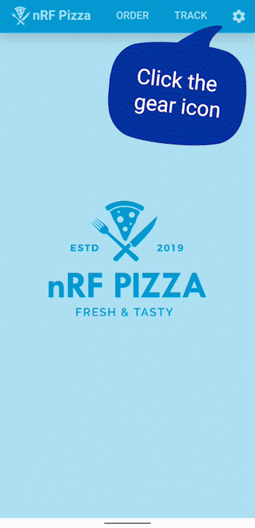 Animation of nRF Pizza setup