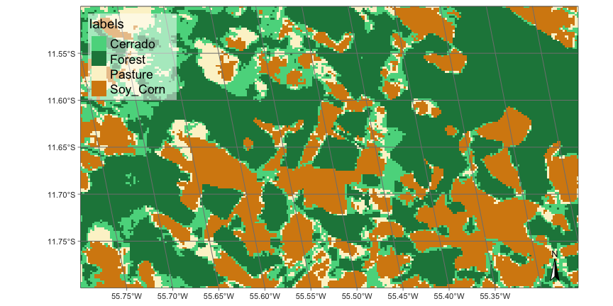 Land use and Land cover in Sinop, MT, Brazil in 2018