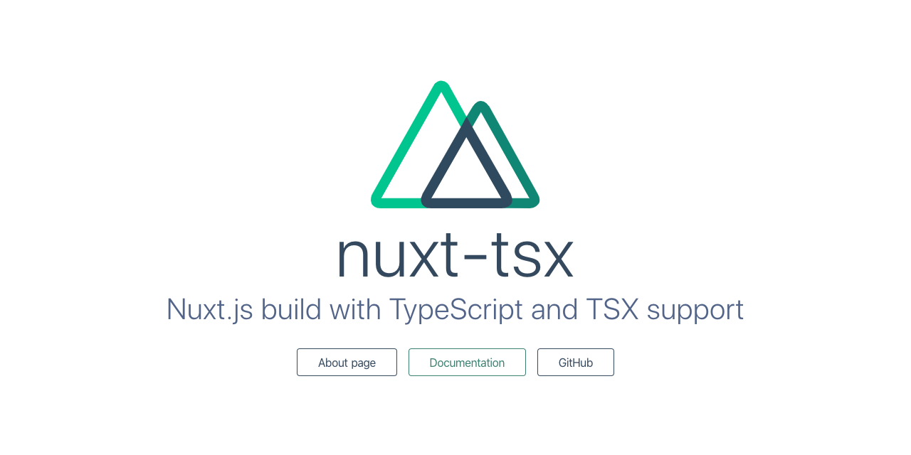 Nuxt.js build with TypeScript and TSX support