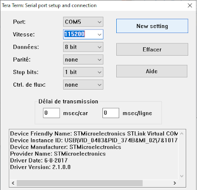 configuration port série TeraTerm