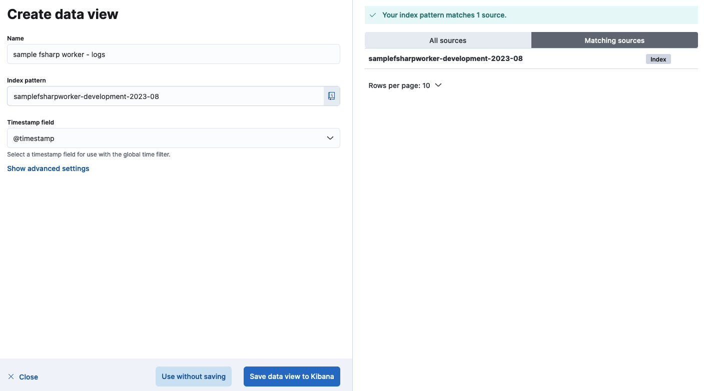 create data view