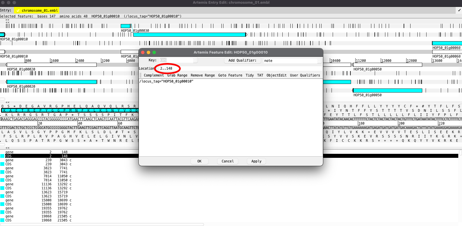 Issue with partial gene at the start of a contig