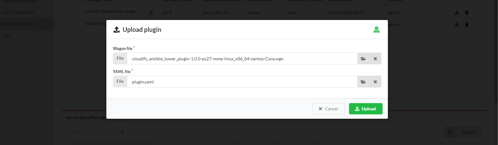 Importing a Cloudify plugin