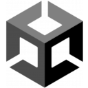 Unity logo, trademarked by Unity Technologies