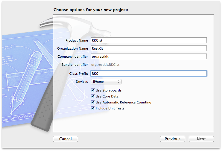 Configure Project Options
