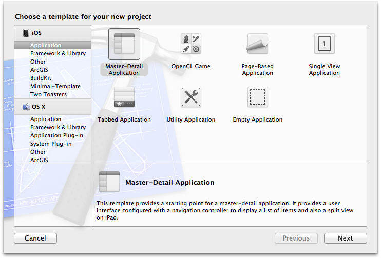 Choose Project Template