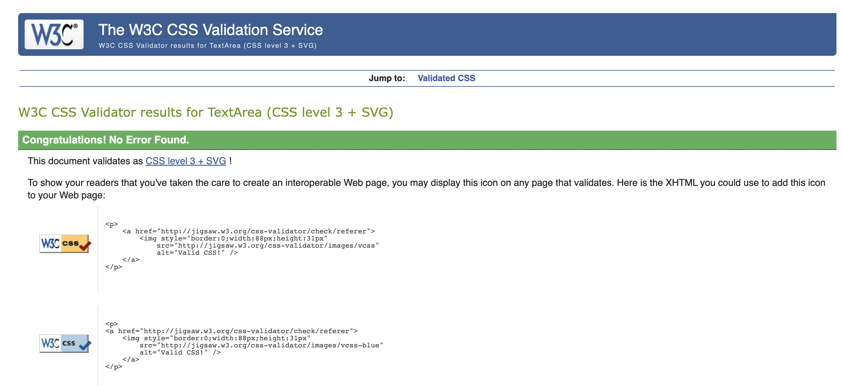 Cars CSS Validation