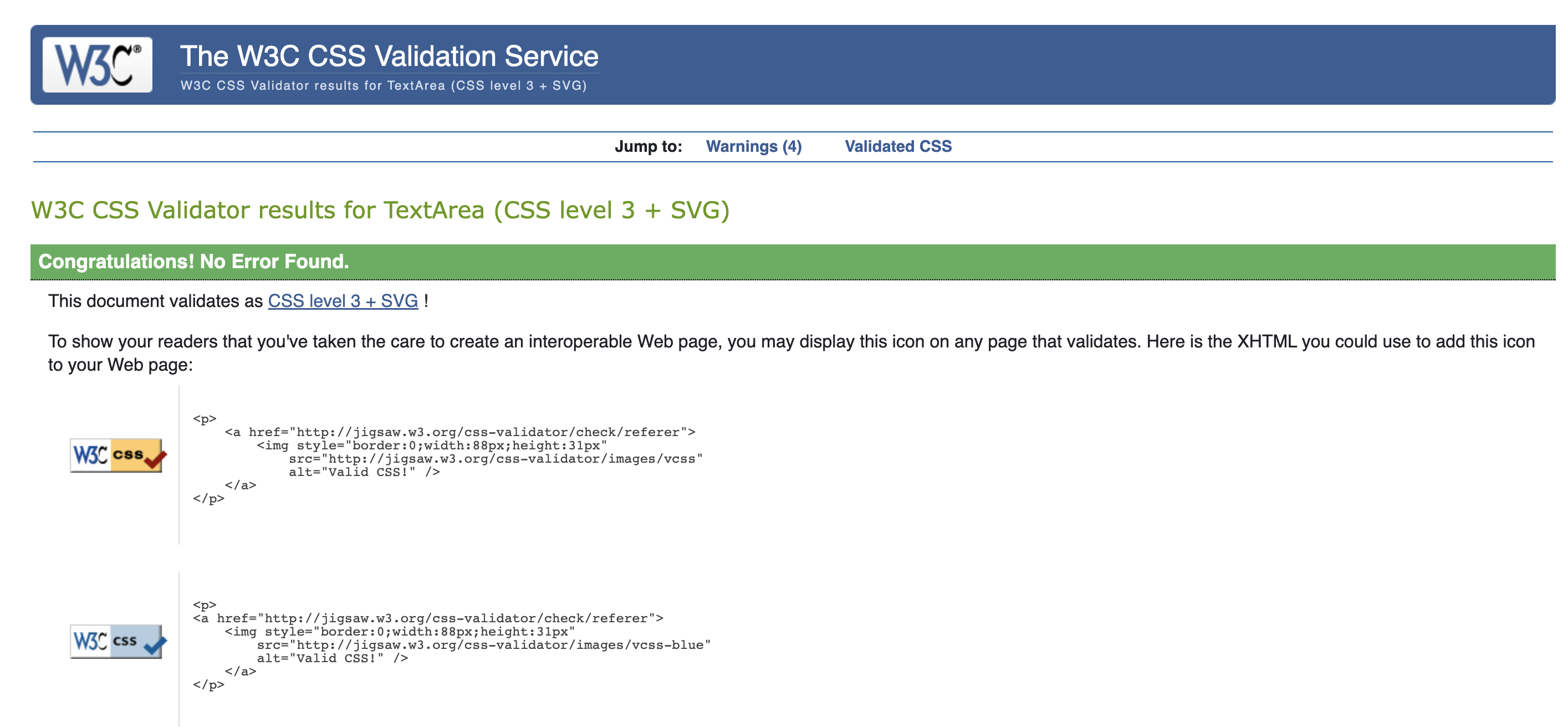 Contact CSS Validation