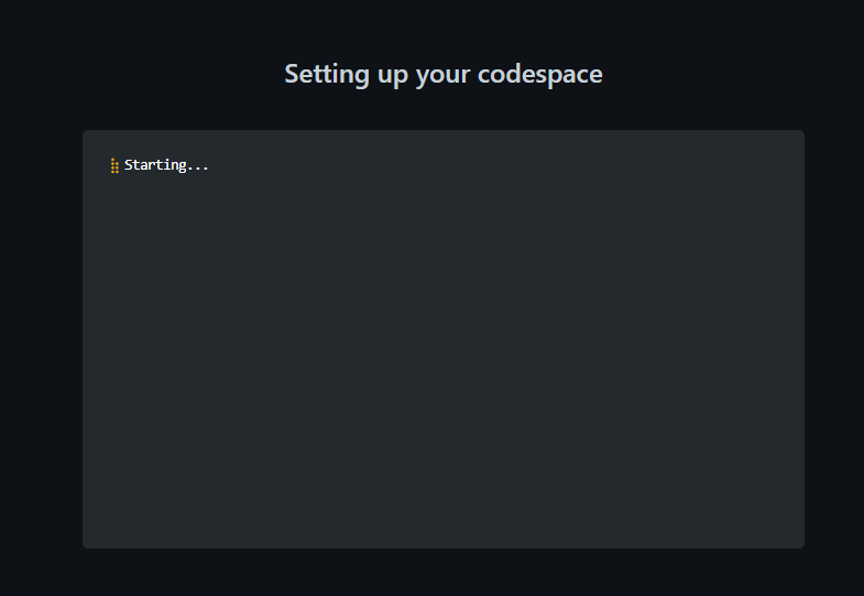 Creating codespace
