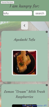 recipe page on mobile