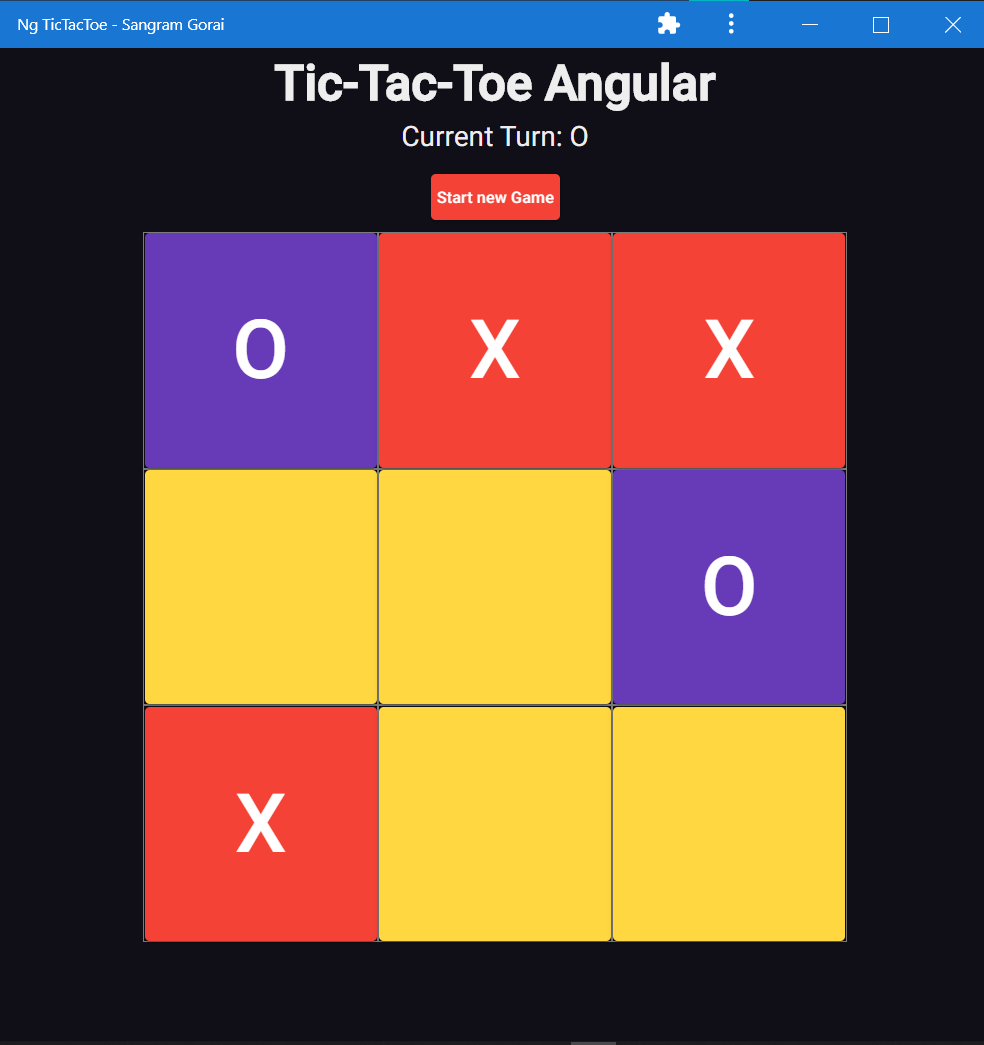 Tic Tac Toe Angular PWA app