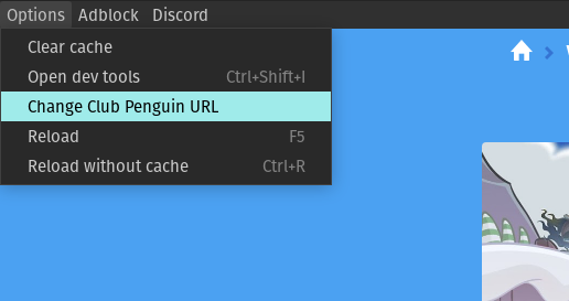 CPClient URL menu