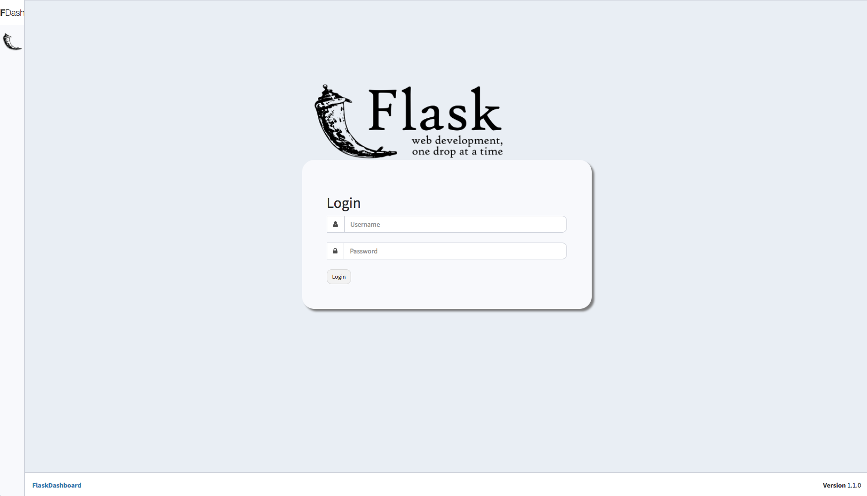 Login page